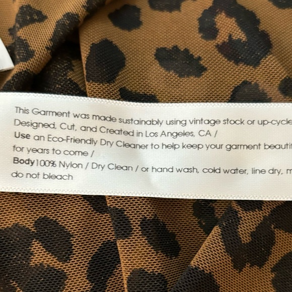 BAACAL by Cynthia Vincent - Sheer animal print mock turtleneck top - Picture 2 of 4